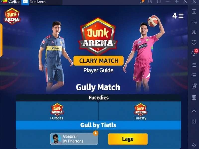 Dunk Arena India Player Guide showing tips for Gully Match and State Championship modes